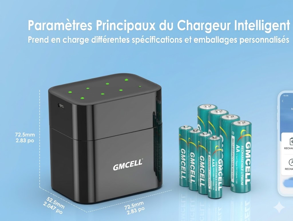 GMCELL : La Recharge Rapide et Intelligente pour Vos Piles