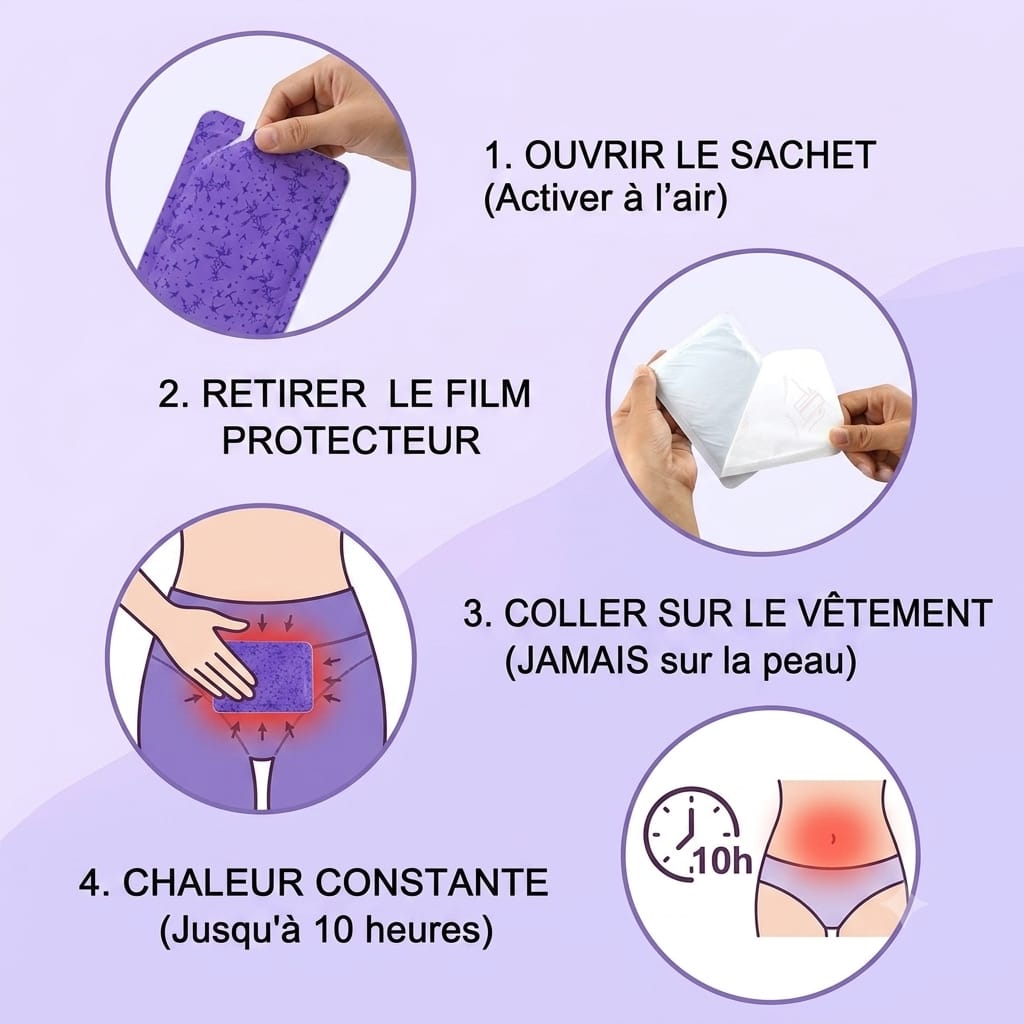 Patch Chauffant Menstruel – Une Chaleur Réconfortante Jusqu’à 10 Heures