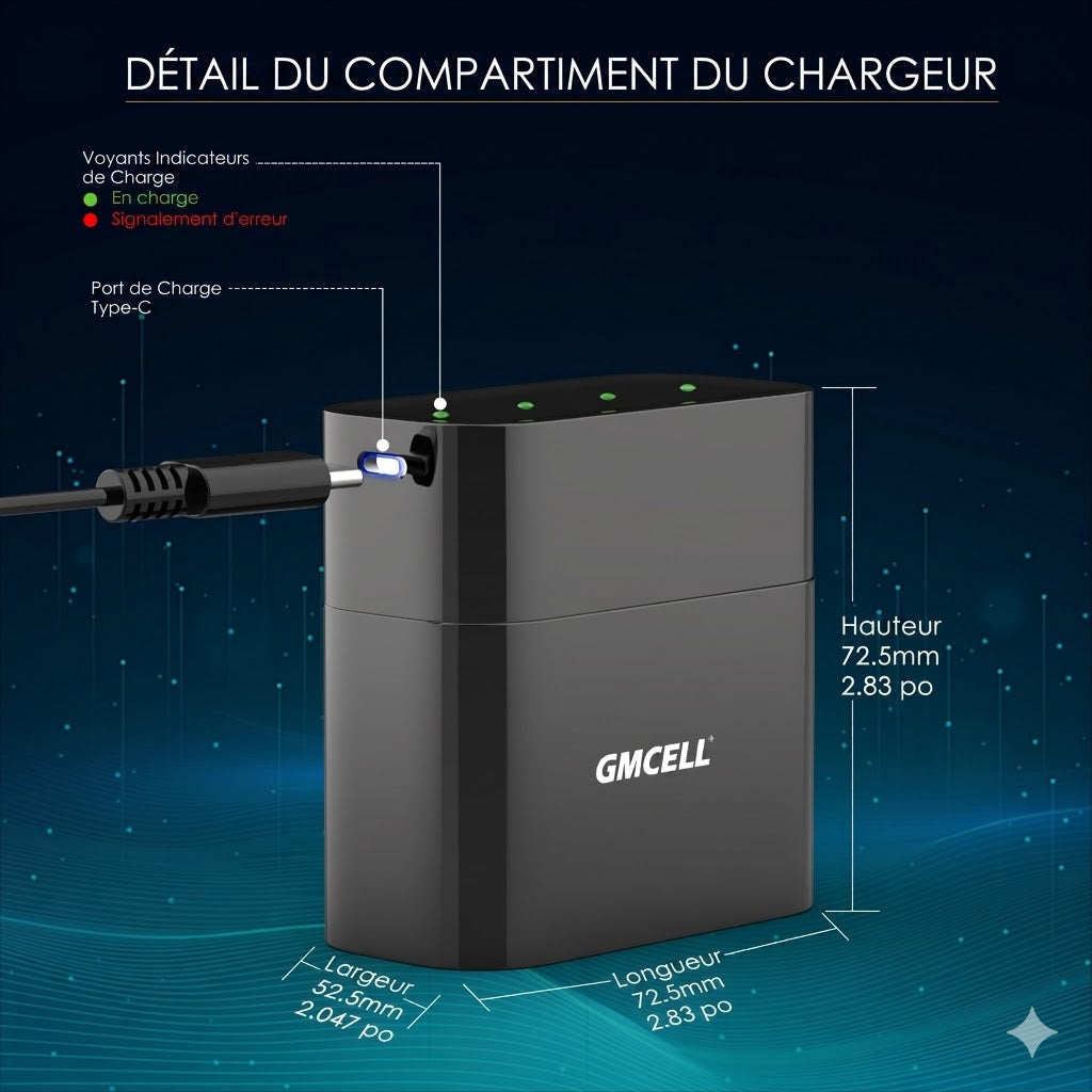 GMCELL : La Recharge Rapide et Intelligente pour Vos Piles