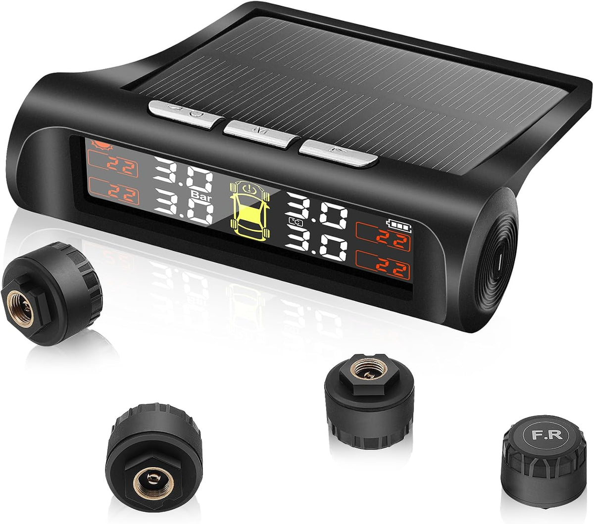 TPMS Système solaire de surveillance de la pression des pneus de voiture – Surveillez vos pneus en temps réel