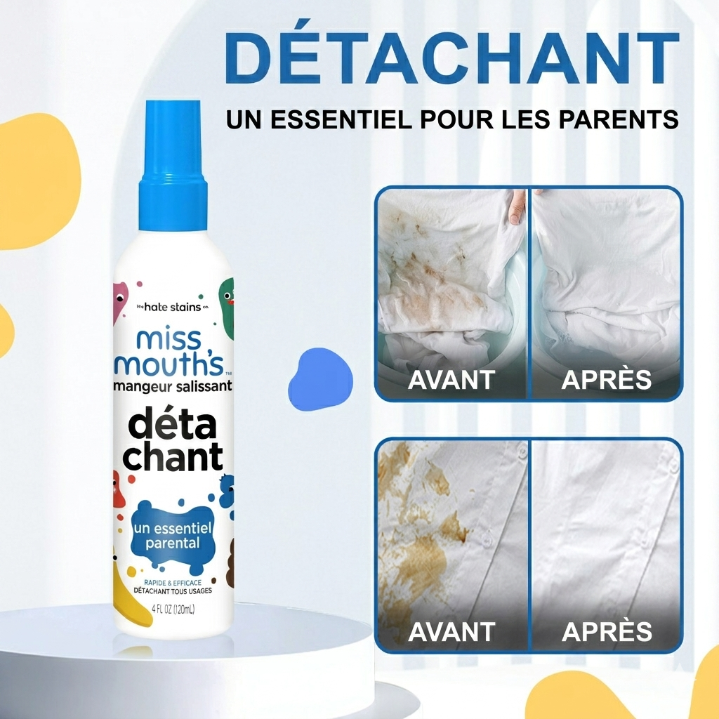 Messy Eater – Le Spray Magique Anti-Taches Qui Sauve Vos Vêtements