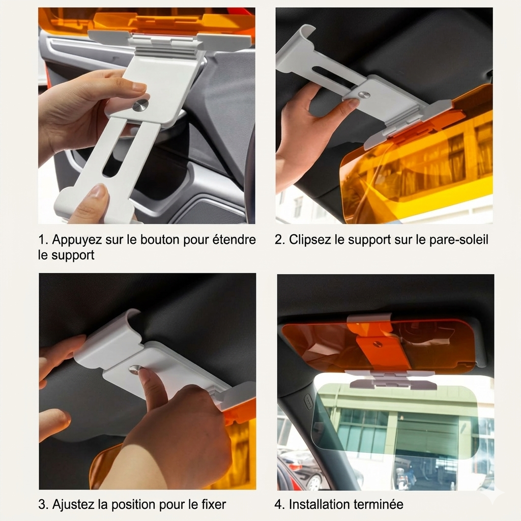 Pare-Soleil Anti-Éblouissement Jour & Nuit – Conduisez en Toute Sécurité