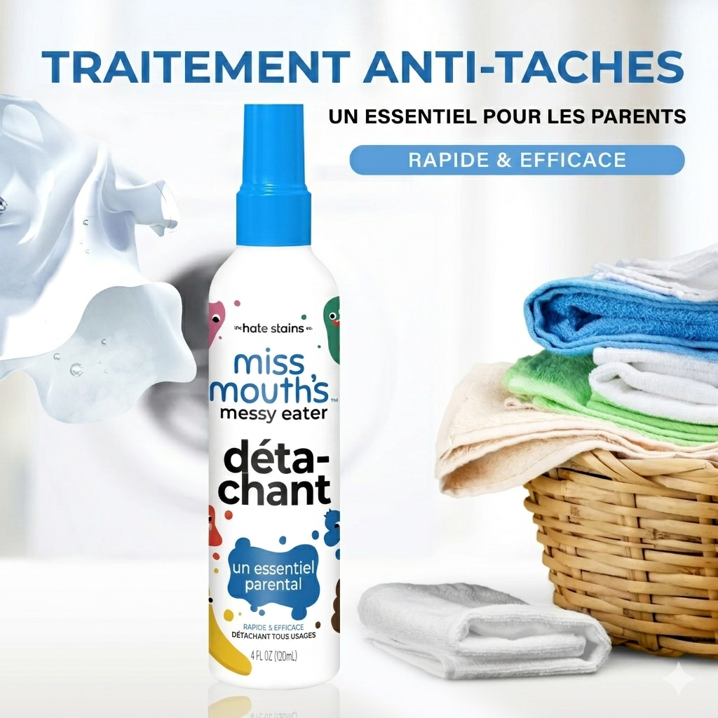 Messy Eater – Le Spray Magique Anti-Taches Qui Sauve Vos Vêtements