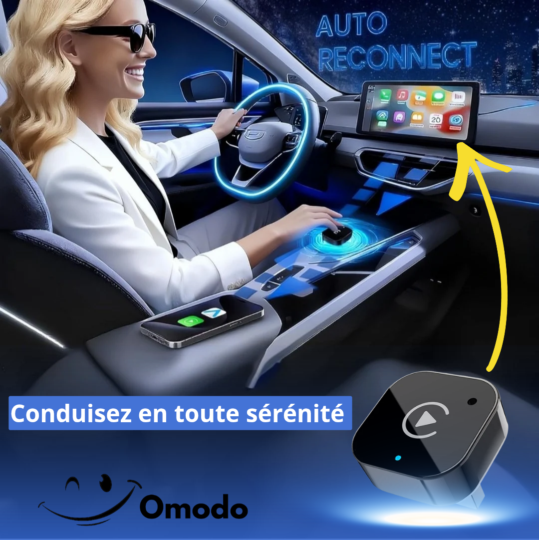 Adaptateur sans fil CarPlay et Android Auto