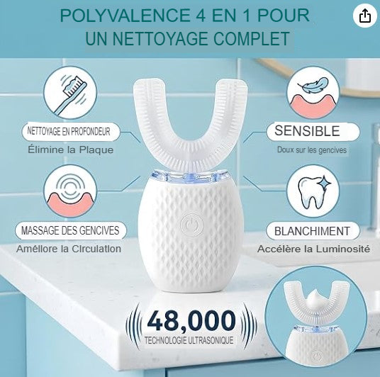 Brosse à Dents Automatique 360° – Un Nettoyage Complet en Quelques Secondes